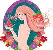 Vektor: Spring lady Spring lady