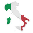 Italy Map 3d Shape