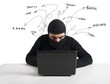 Hacker and computer virus concept