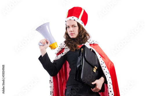 Photo: Woman queen in funny concept Woman queen in funny concept