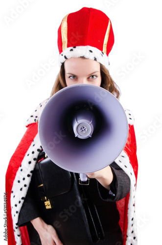 Photo: Woman queen in funny concept Woman queen in funny concept