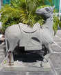 Stone horse statue.
