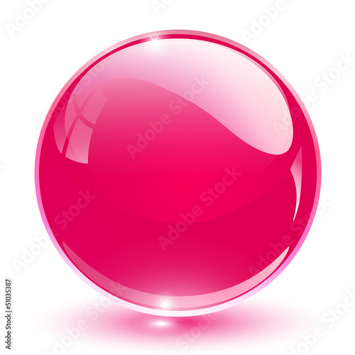 Vector: 3D crystal sphere pink 3D crystal sphere pink