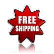 free shipping in red star banner