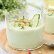 cold soup with avocado, cucumber and yoghurt