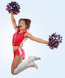 cheerleader girl jumping