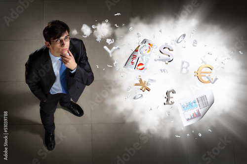 Photo: Image of businessman top view Image of businessman top view