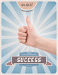 Retro style poster of guaranteed success