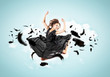 Photo: Young girl floating Young girl floating