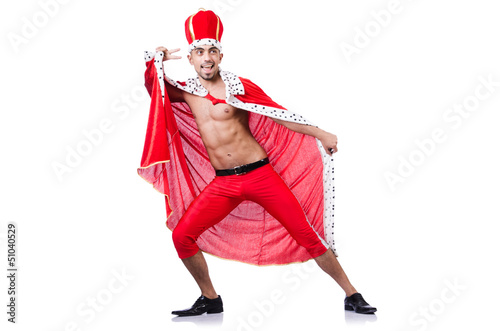 Photo: King in funny concept on white King in funny concept on white