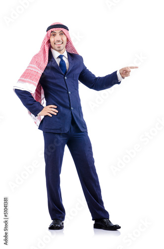 Photo: Arab businessman isolated on white Arab businessman isolated on white