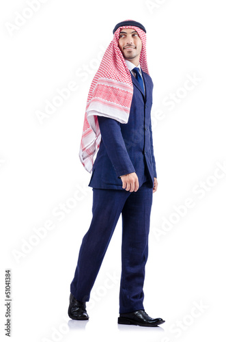 Photo: Arab businessman isolated on the white Arab businessman isolated on the white