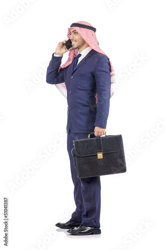 Photo: Arab businessman isolated on white Arab businessman isolated on white