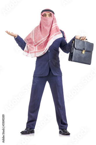 Photo: Arab businessman isolated on white Arab businessman isolated on white