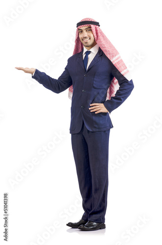 Photo: Arab businessman isolated on white Arab businessman isolated on white