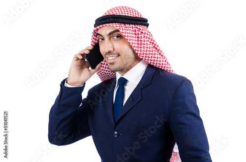 Photo: Arab businessman isolated on white Arab businessman isolated on white