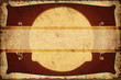 Vintage Label - Dunkelroter Rahmen