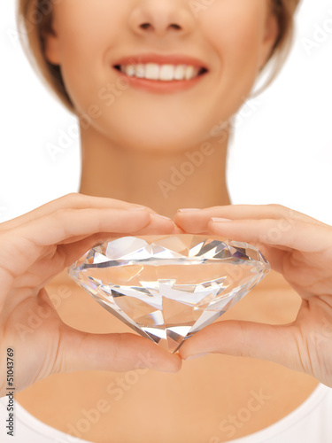 Photo: woman's hands showing big diamond woman's hands showing big diamond