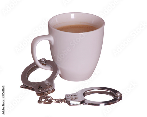 Photo: handcuff with coffee handcuff with coffee