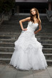 beautiful young woman in wedding dress