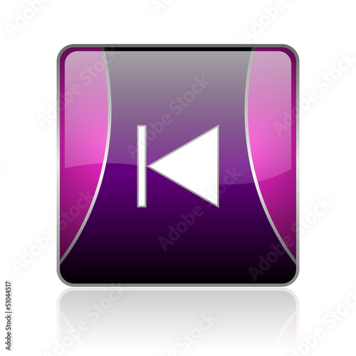 Illustration: prev violet square web glossy icon prev violet square web glossy icon