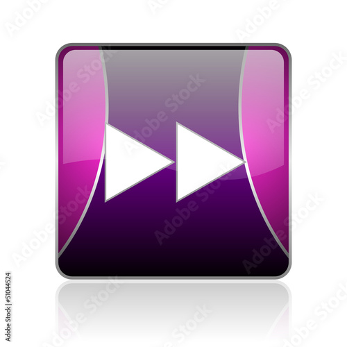 Illustration: scroll violet square web glossy icon scroll violet square web glossy icon