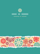 Vector abstract decorative circles vertical torn seamless