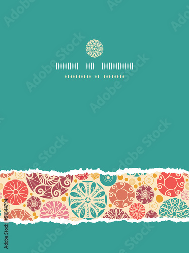 Vector: Vector abstract decorative circles vertical torn seamless Vector abstract decorative circles vertical torn seamless