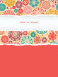 Vector abstract decorative circles vertical torn frame seamless