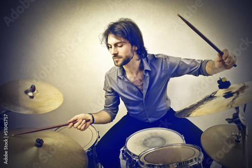 Photo: musician playing drums musician playing drums