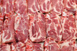 Pork chops on sale at market stall