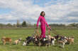 girl and chihuahuas