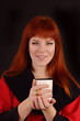 girl with tea