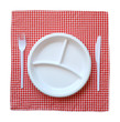 Empty plastic plate.