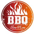 Stempel Button BBQ schwarz