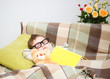Cute little boy is sleeping