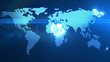 digital world map animation, seamless loop