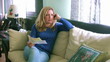 Nervous woman talking  with customer service