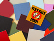 Text Free Zone! Mobile phone or texting sign for Business.