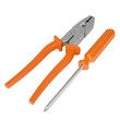Pliers and a screwdriver