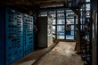 Measurement laboratory interior with big machines