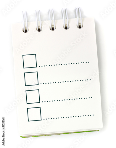 Photo: to do list on white paper notebook to do list on white paper notebook