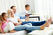 Watching television