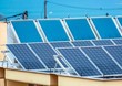 Solar panels on the roof
