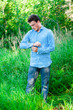 A young man in nature