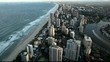 Aerial view of Gold Coast in Sunset,Australia