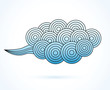 clouds design element in oriental style