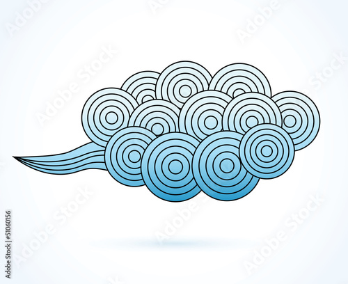 Vector: clouds design element in oriental style clouds design element in oriental style