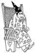 Illustration: Magician with an angry expression Magician with an angry expression