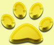 3d golden pet paw illustration